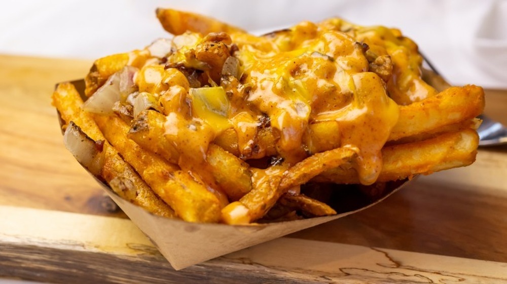 Basket of cheese fries 