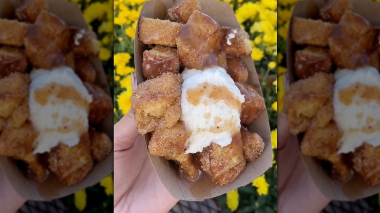 apple cider french toast tots