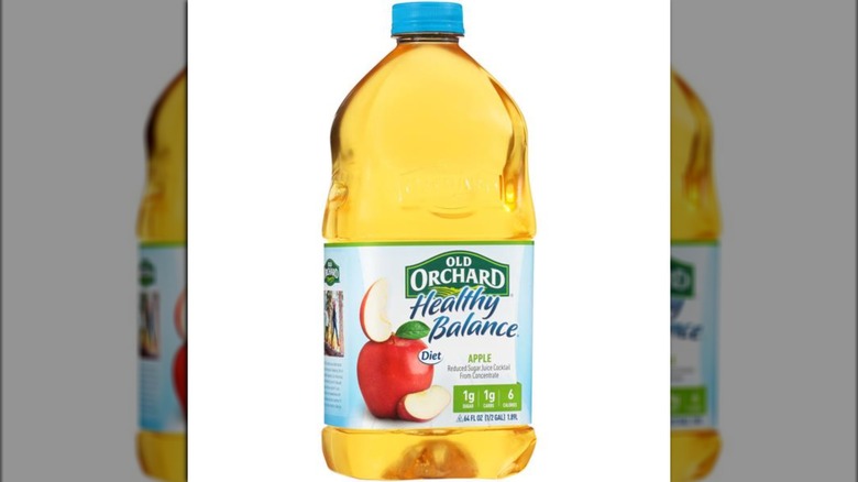 Bottle of Old Orchard Healthy Balance Diet apple juice