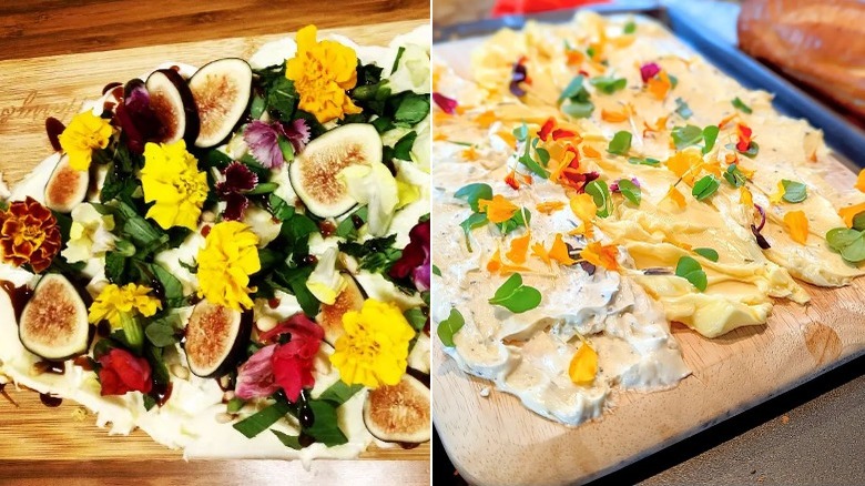 Side-by-side images of butter boards