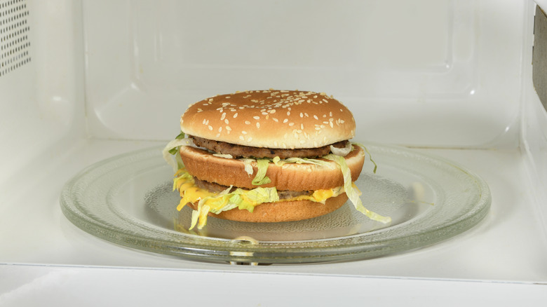 McDonald's Big Mac in microwave