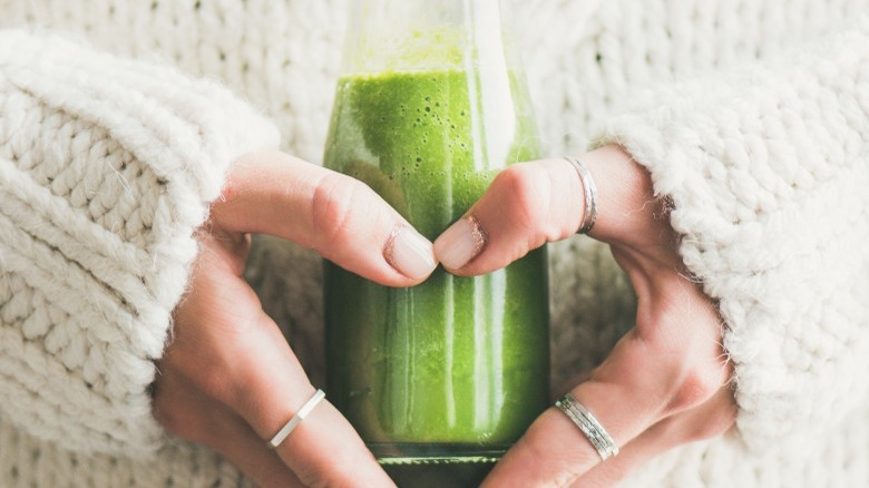 avocado smoothie glass