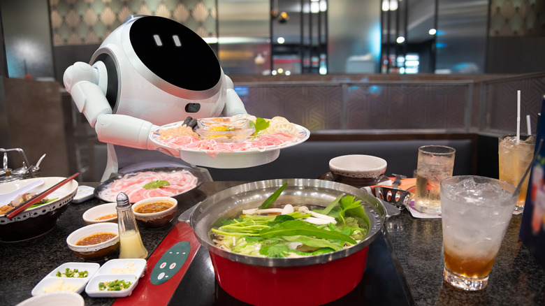 restaurant robot serving japanese food