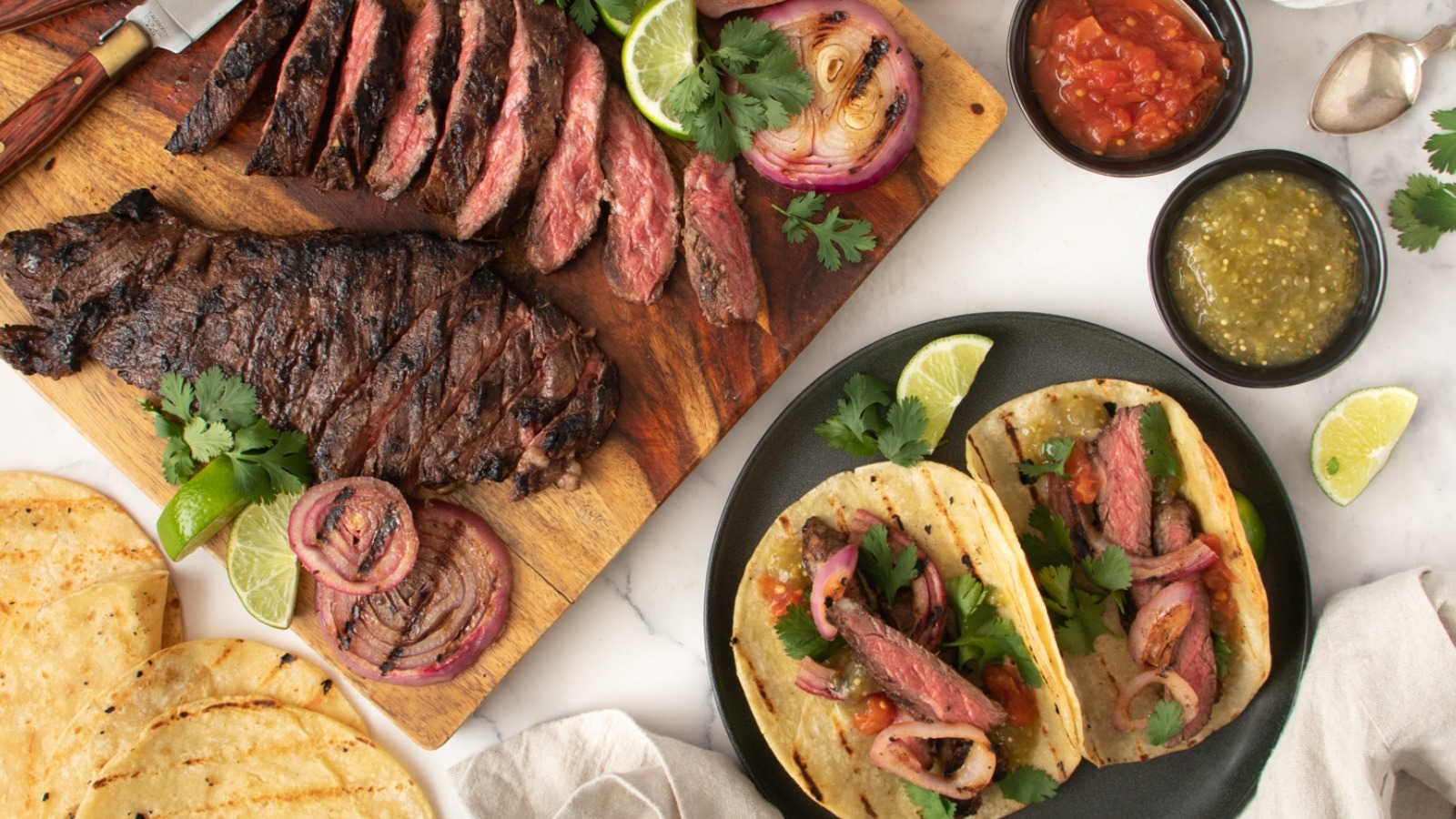 Arrachera Marinated Skirt Steak Tacos Recipe