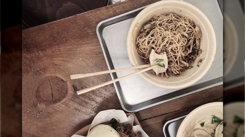 plate of food from Three Fold Noodles and Dumpling in Little Rock