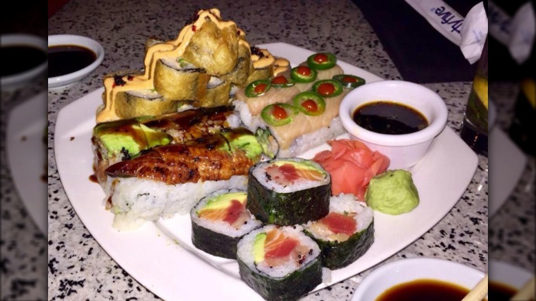 Sushi plate from FortyFive Degrees in Indianapolis