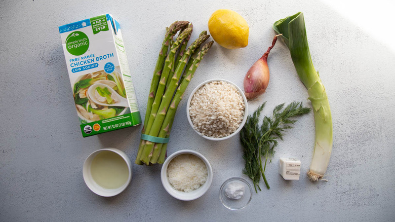 asparagus leek risotto ingredients