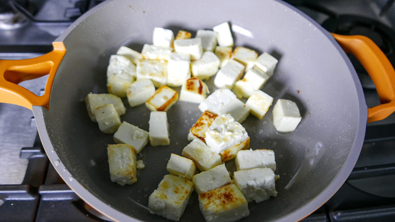 paneer in a skillet 