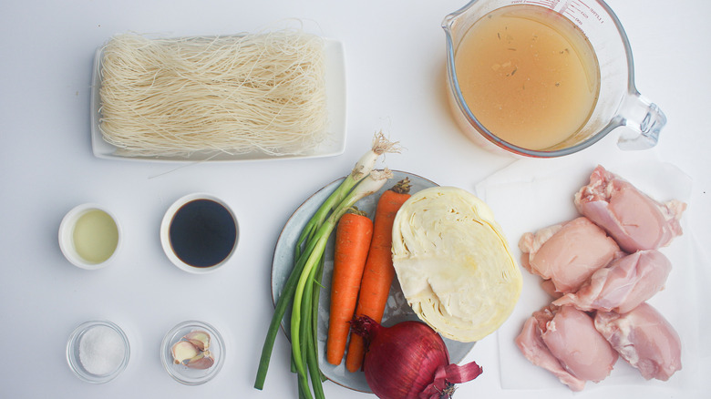 Ingredients for authentic pancit