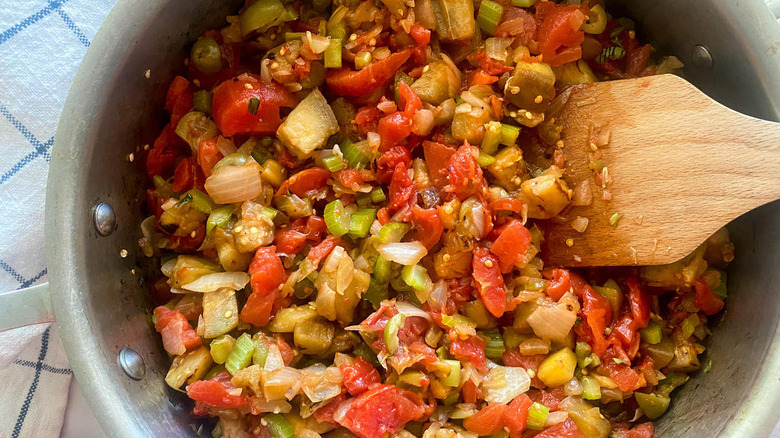 caponata cooking