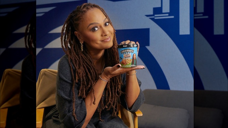 Ava DuVernay holding ice cream