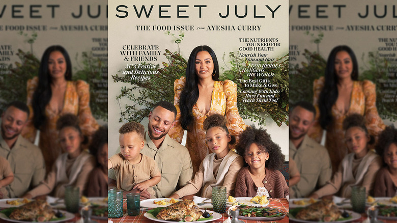 Ayesha Curry and family on cover of Sweet July