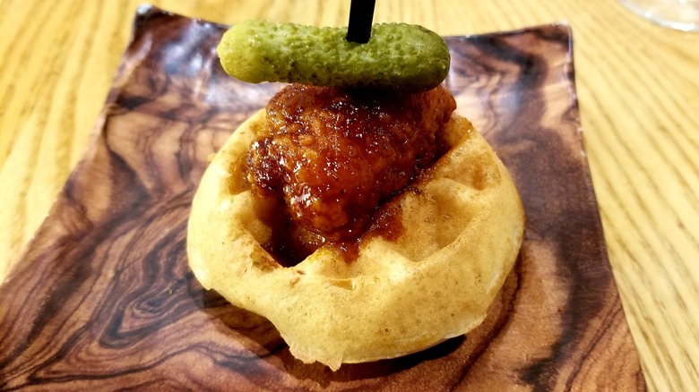 mini chicken and waffle