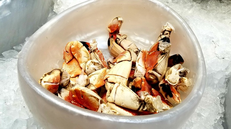 bowl of crab claws