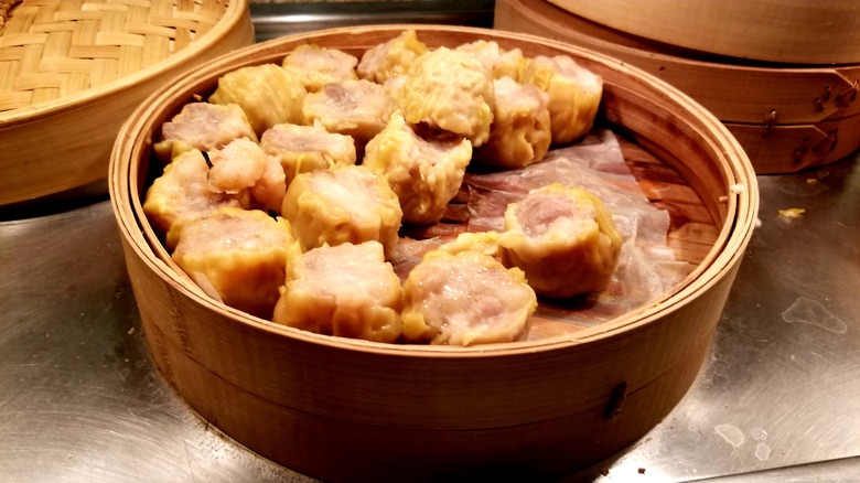 shu mai in steam basket