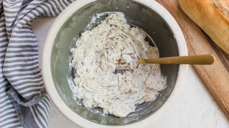 homemade ranch dressing in bowl