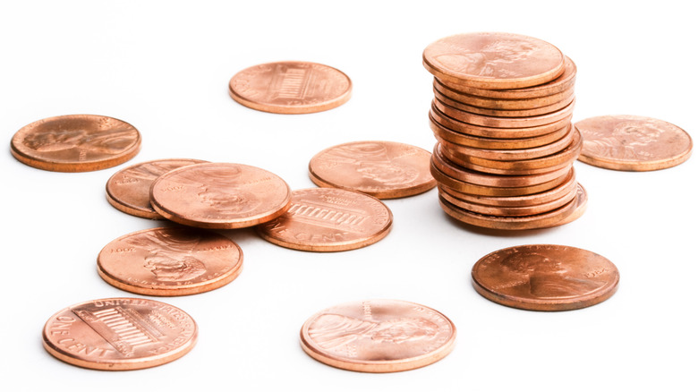 stack of pennies