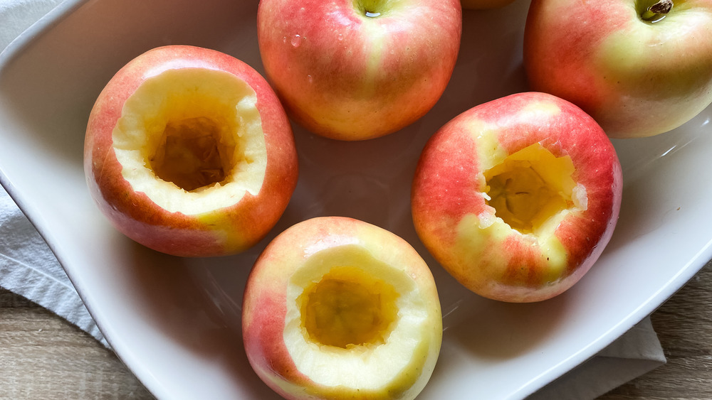 cored apples for baked apples