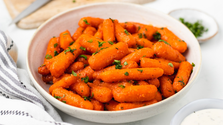 Buffalo carrots in bowl