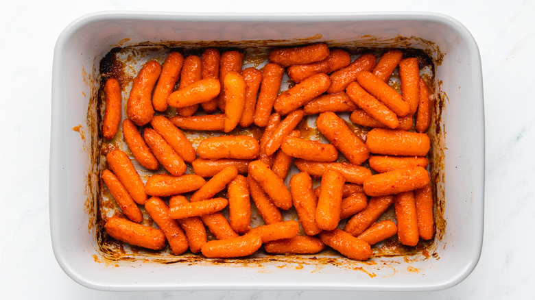 Buffalo carrots in baking dish