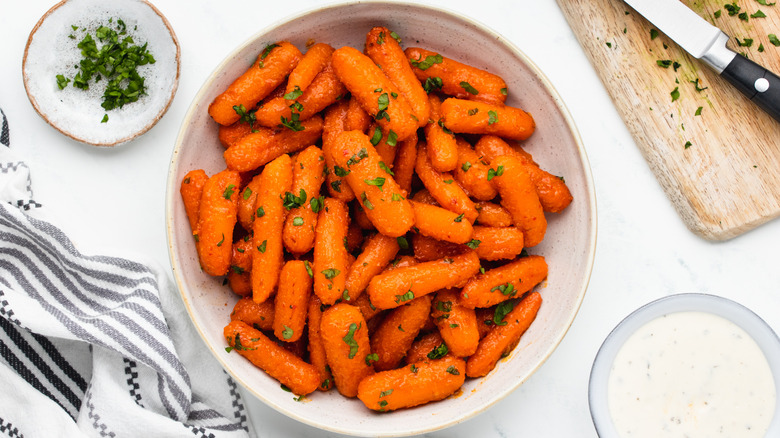 Buffalo carrots in bowl