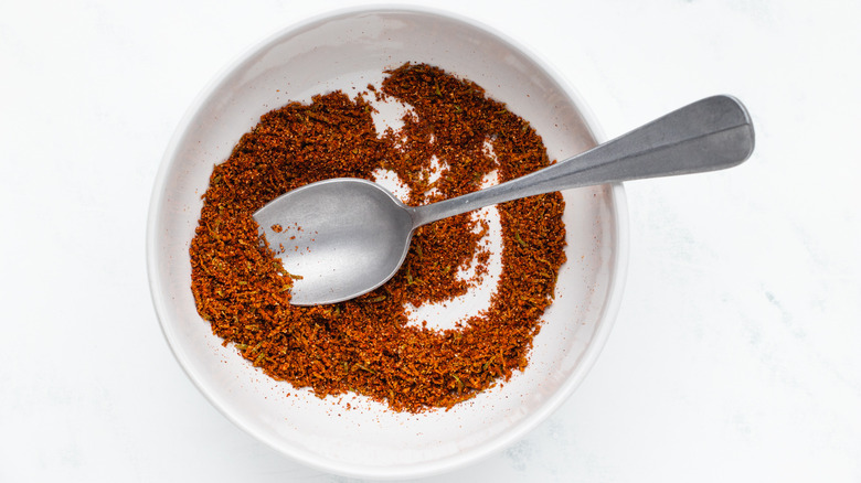 Spices mixed together in bowl