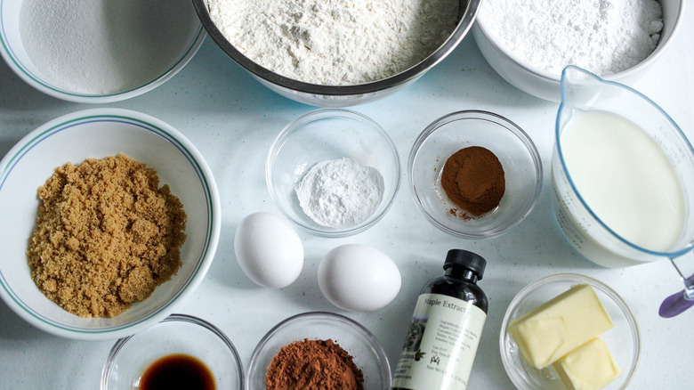 ingredients for donut bars