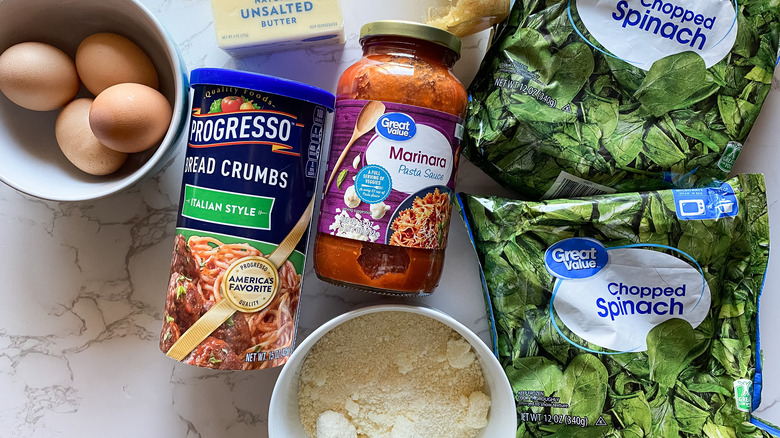 Parmesan spinach ball ingredients