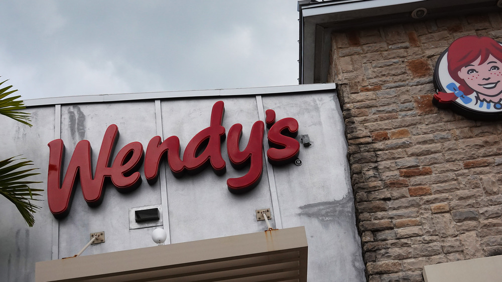 Wendy's fast food sign storefront