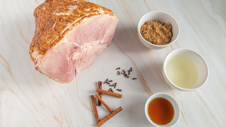 ingredients for baked ham