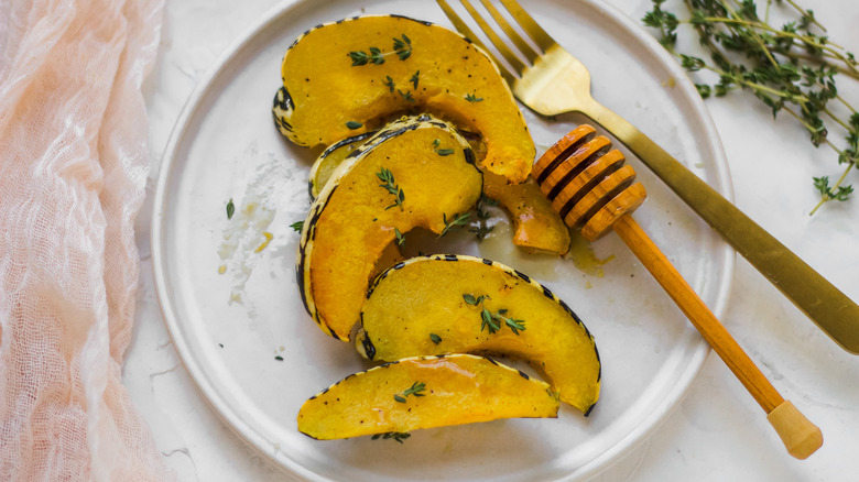 roasted squash on plate 