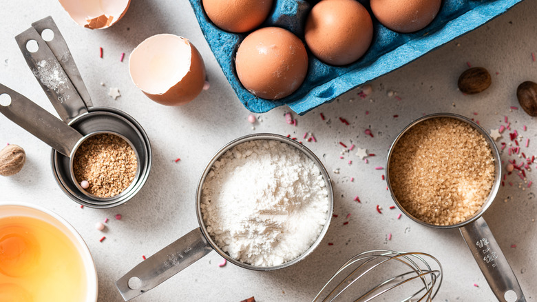 Ingredients for baking cookies