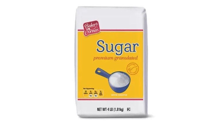 Bag of white sugar