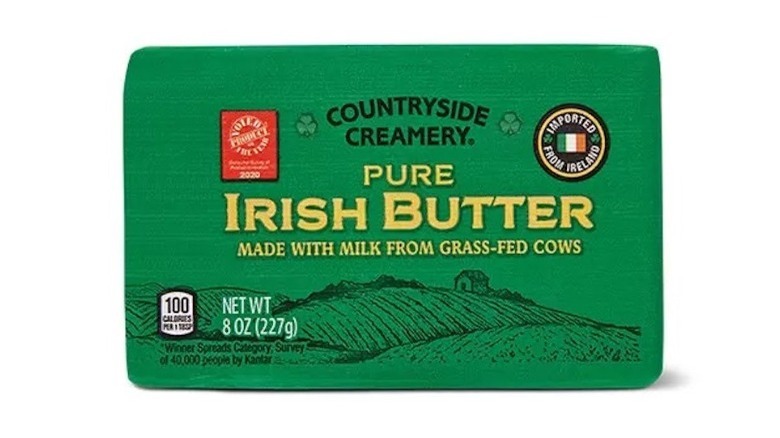 Green package of butter