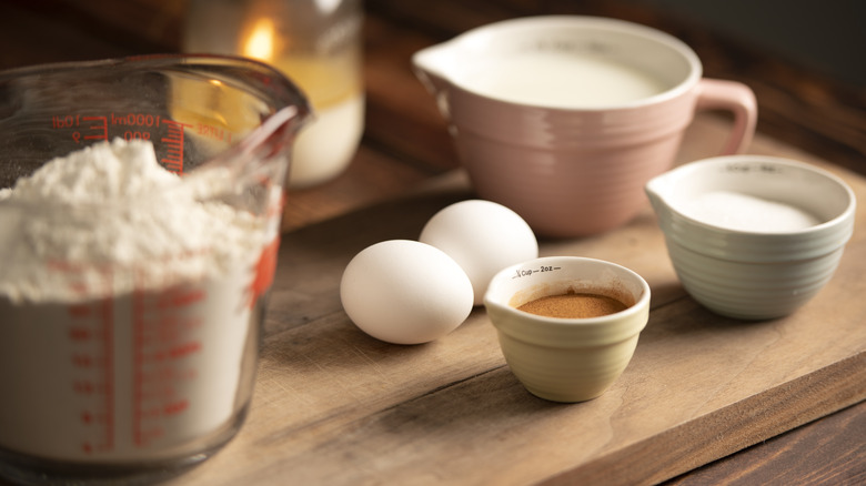 Baking ingredients on counter