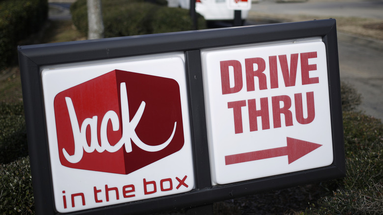 Jack in the Box drive thru sign