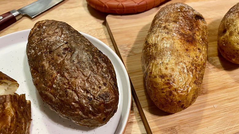 air fryer and oven baked potato skin comparison