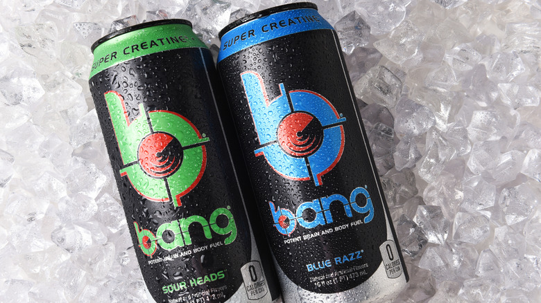 Cans of Bang energy drink