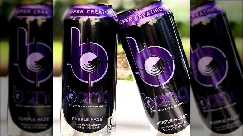 Bang Energy Purple Haze flavor drink cans