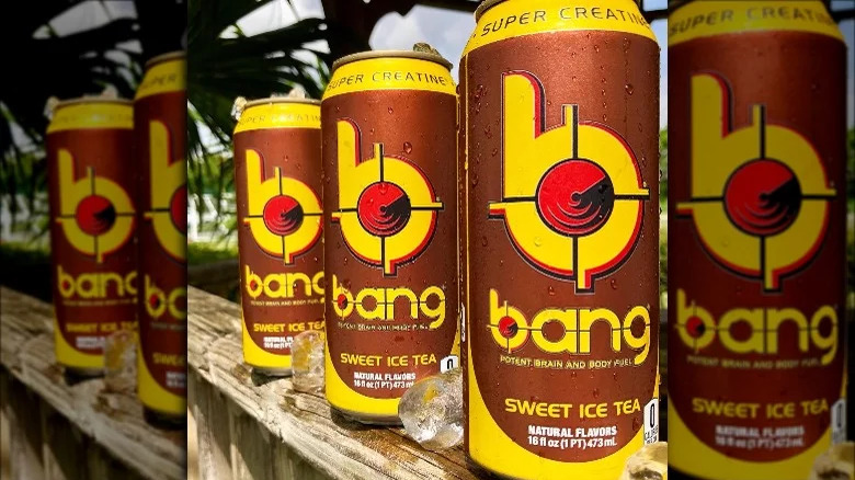 Cans of Bang Energy Sweet Ice Tea