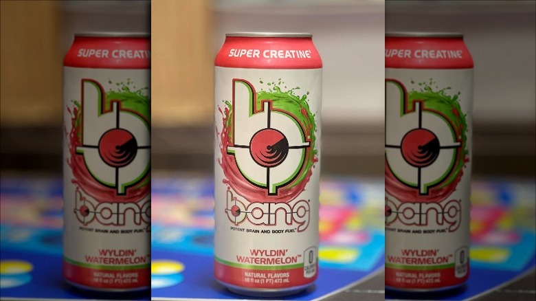 Can of Bang Energy Wyldin' Watermelon on counter