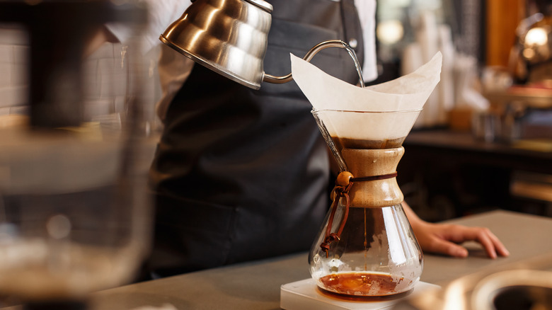 Glass Chemex pour over coffee  