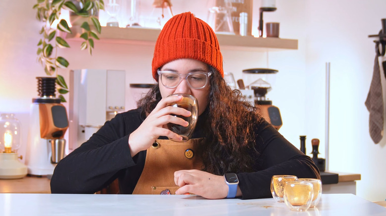 Person trying viral Starbucks order