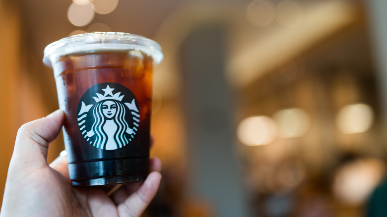 Black iced coffee from Starbucks