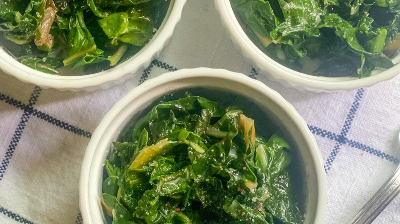 Basic Creamed Swiss Chard Recipe in bowls