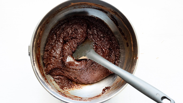 brownie batter in bowl