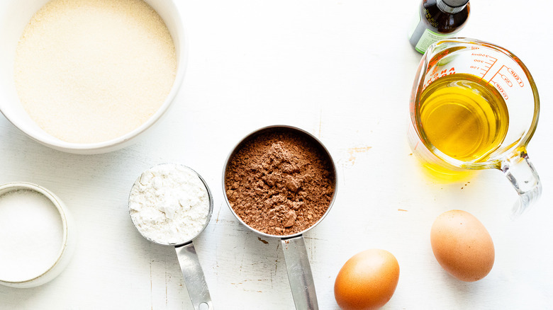 ingredients to make brownies