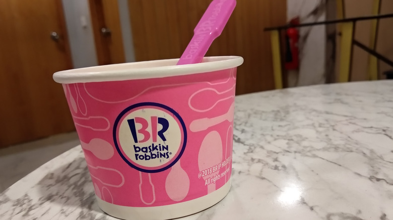 Baskin-Robbins ice cream cup