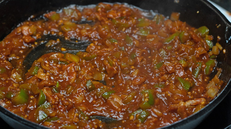 baked beans in skillet