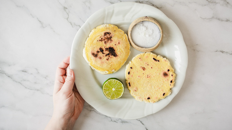 fried gorditas on a plate